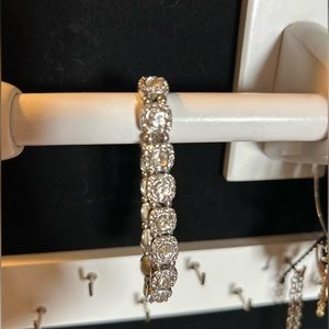Silver square shaped bracelet